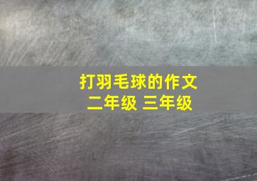 打羽毛球的作文 二年级 三年级